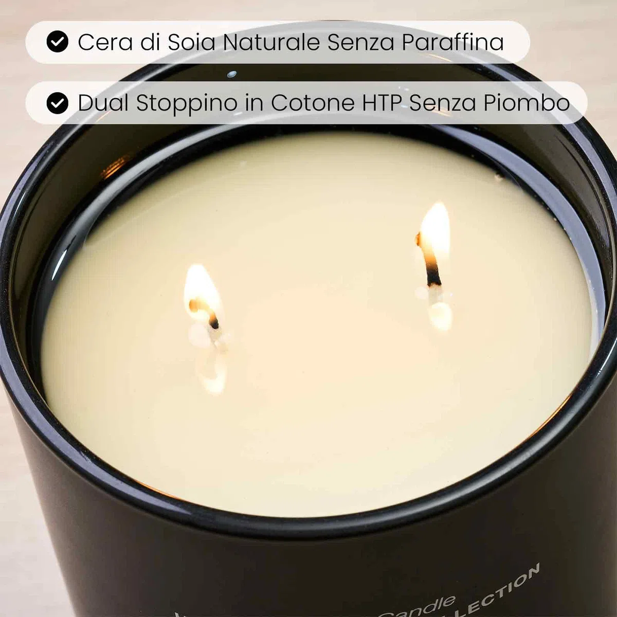 M&SENSE Grande Candele alla Soia 470g in Vetro, Eucalipto e Menta Verde, 110H Combustione, Naturale Candela Non Tossico, Doppio Stoppino in Cotone, Aromaterapia Relax, Regalo di Lusso Donne & Mamma