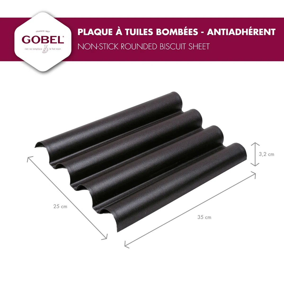 Gobel, Placca ondulata antiaderente