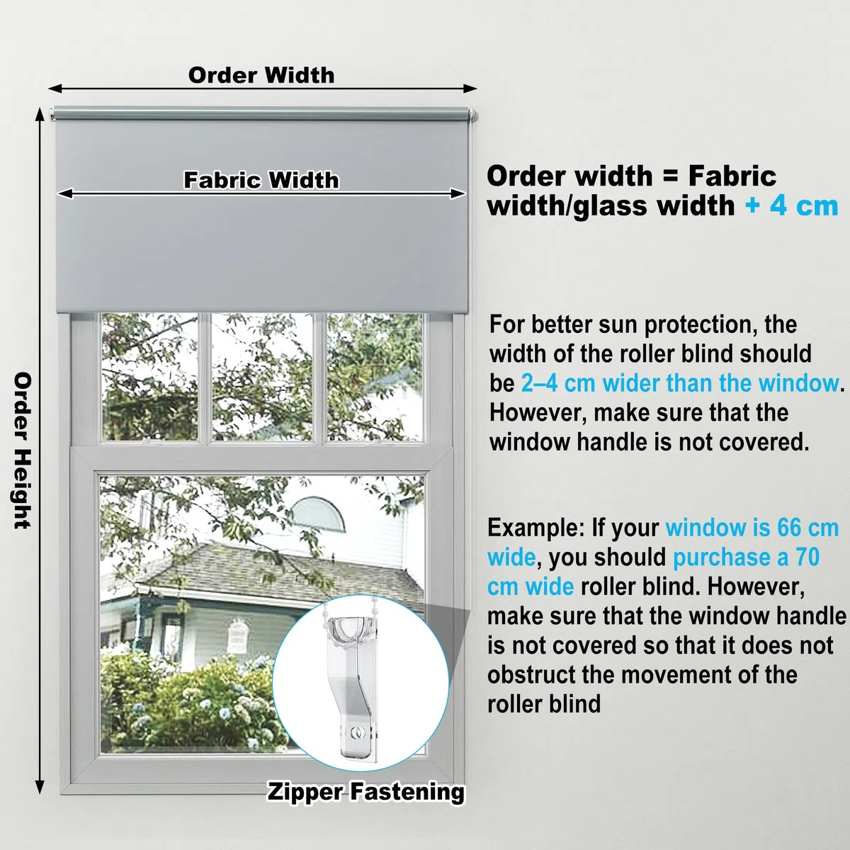 UISEBRT Tenda oscurante senza fori per finestre 80x210 cm Klemmfix Tenda a rullo laterale per protezione dai raggi solari (Grigio)