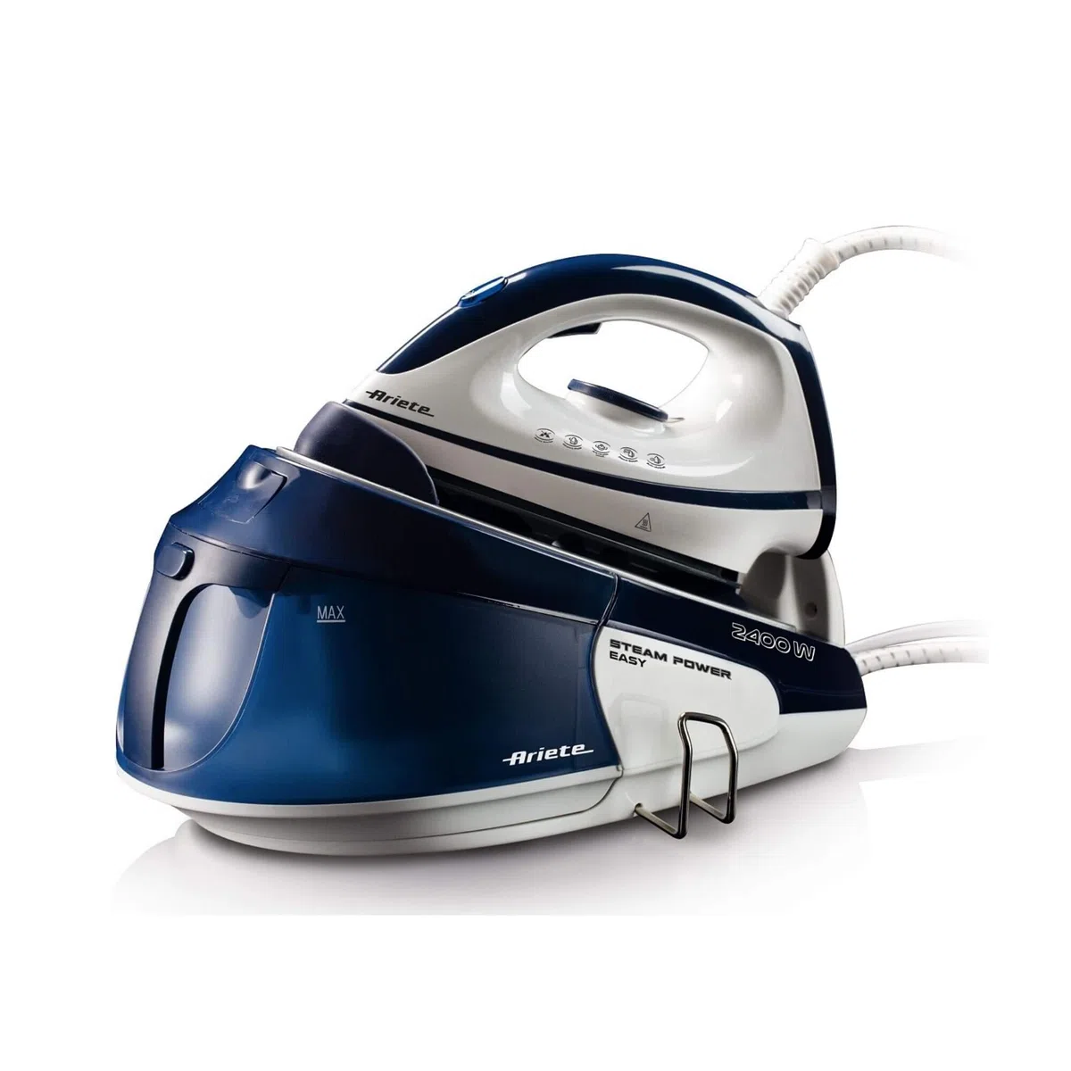 Ariete 5571 Steam Power Easy, Ferro da Stiro a Vapore Istantaneo, Serbatoio Rimovibile e Ricaricabile 1,8L, Vapore continuo fino a 120 gr/min, Piastra in Ceramica, Stiratura Illimitata, 2400 Watt