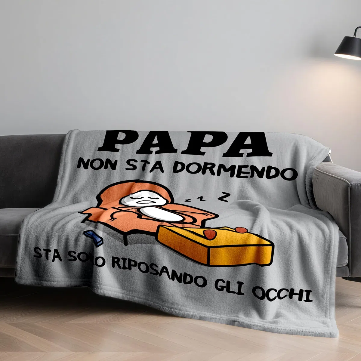 Regalo Papà, Regalo Festa del Papà, Regali Papa Compleanno Coperta, Regali per Papa da Figlia e Figlio 130 x 150 cm
