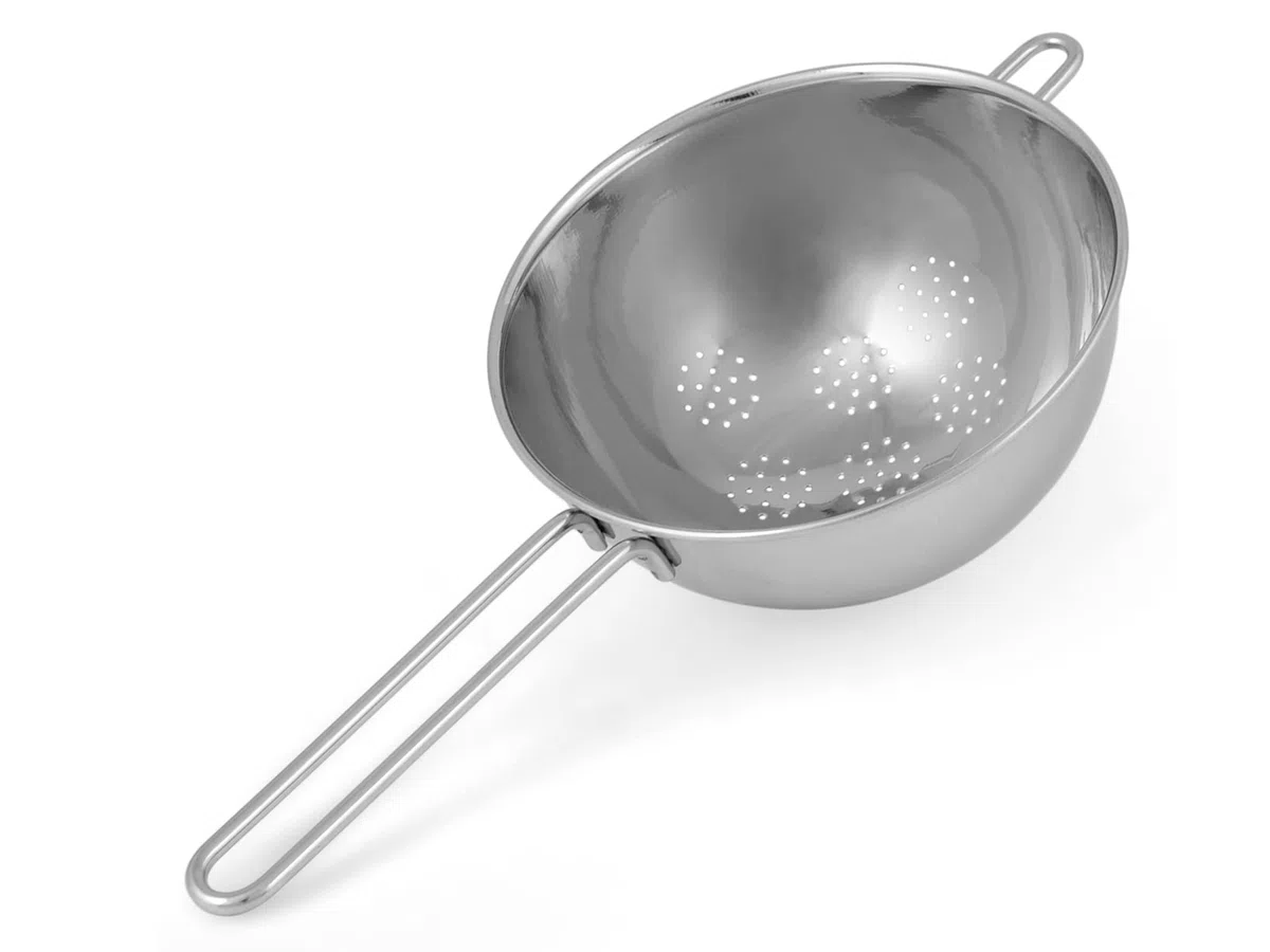 Home Colabrodo Inox Spazzolato Cm20 Utensili da Cucina, Acciaio Inossidabile, 20 cm