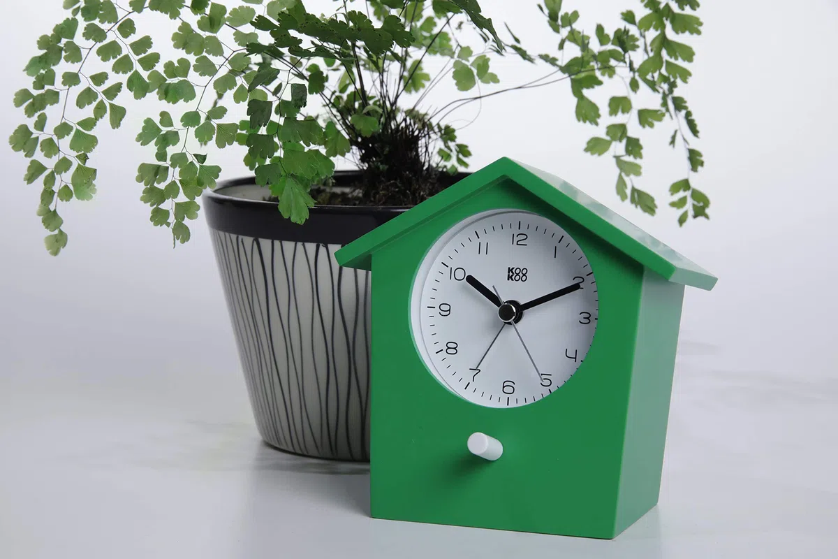 KOOKOO EarlyBird Verde, sveglia con canto degli uccelliini e un campanello tre tonalità, risveglio con suoni di uccelli naturali