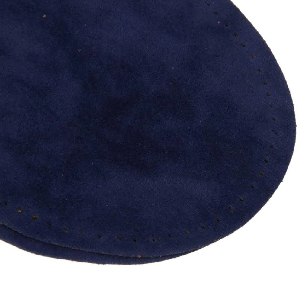 POFET 3 paia di ginocchiere ovali da cucire in camoscio per la riparazione di maglioni, colore: marrone/azzurro