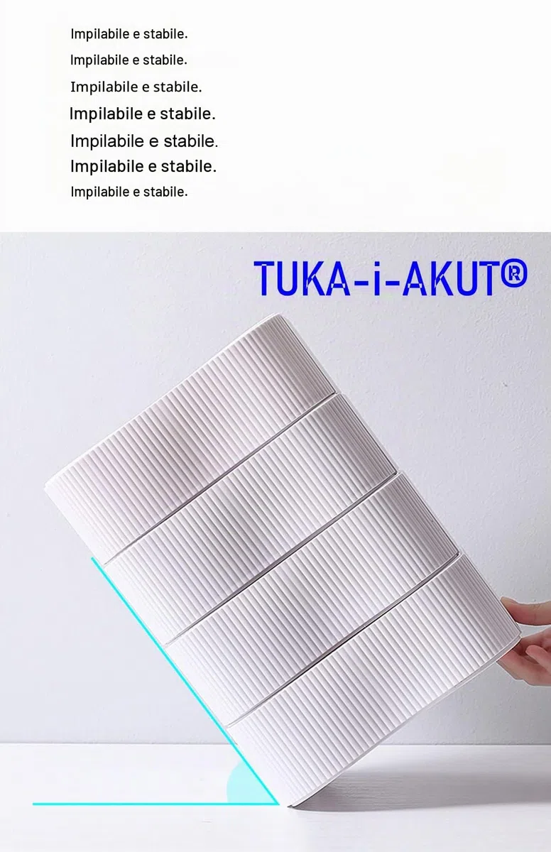TUKA-i-AKUT Organizzatore Impilabile Cassettiera Scatola Portaoggetti da Tavolo, Portautensili Combinabile Flessibile Portautensili, da Scrivania, per Trucchi, Cosmetici, 23x22x8 cm TKD8610 Bianca