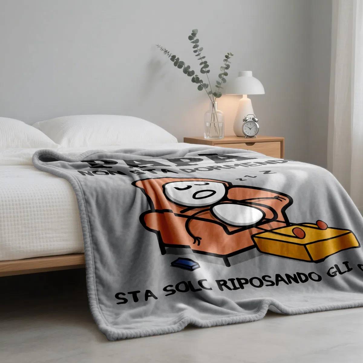 Regalo Papà, Regalo Festa del Papà, Regali Papa Compleanno Coperta, Regali per Papa da Figlia e Figlio 130 x 150 cm
