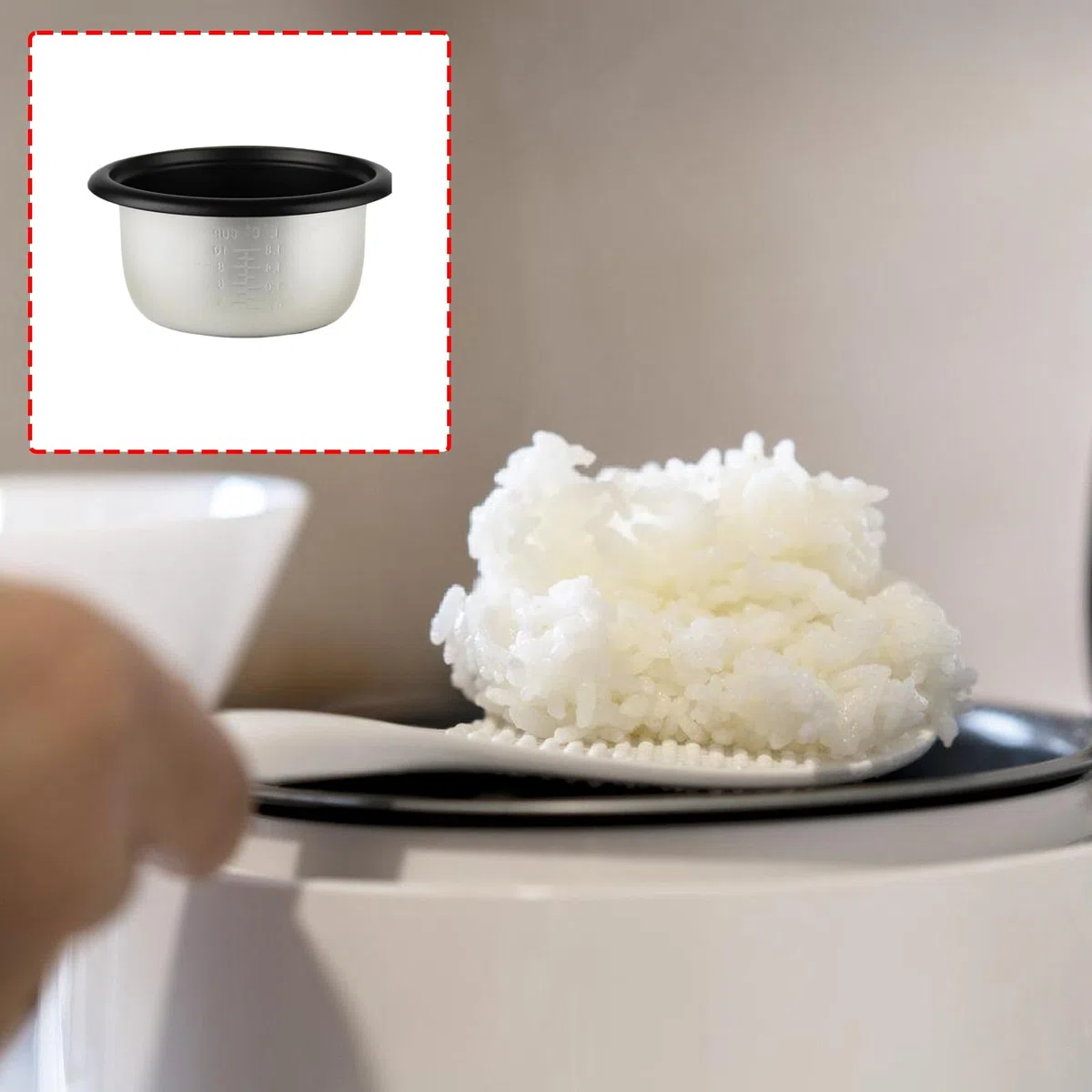 Pentole antiaderenti Ricambio per Cucina Alimenti Fodera per cuociriso Fodera per cuociriso in Alluminio Contenitore Interno Pentole Resistente Sostituzione pentole antiaderenti
