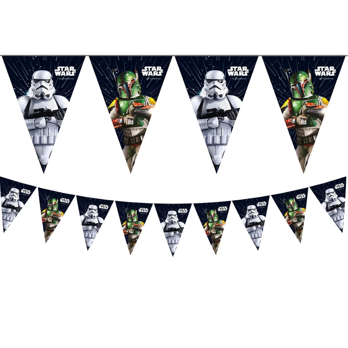 Procos 10215307DY - Set per feste Star Wars Galaxy, stoviglie monouso da 46 pezzi per feste di compleanno e feste a tema per bambini, decorazione della tavola