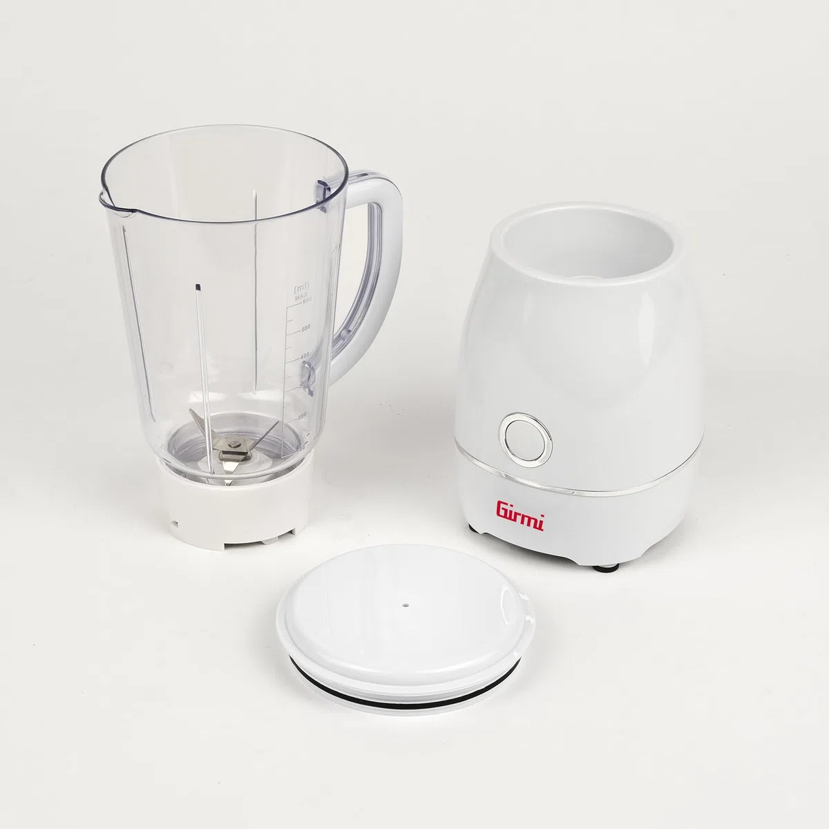 Girmi FR07 Frullatore, 300W, 600 cc, 4 Lame Inox, Funzionamento PULSE, Bicchiere Graduato, Dispositivo di Sicurezza, Piedini antiscivolo