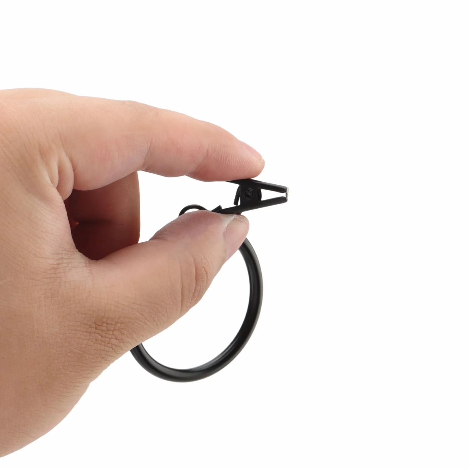 40 Anelli Per Tende Con Clip Da 38 mm, Clip Con Anello In Metallo Nero Per Tende Da Doccia, Finestre E Aste, Antiruggine