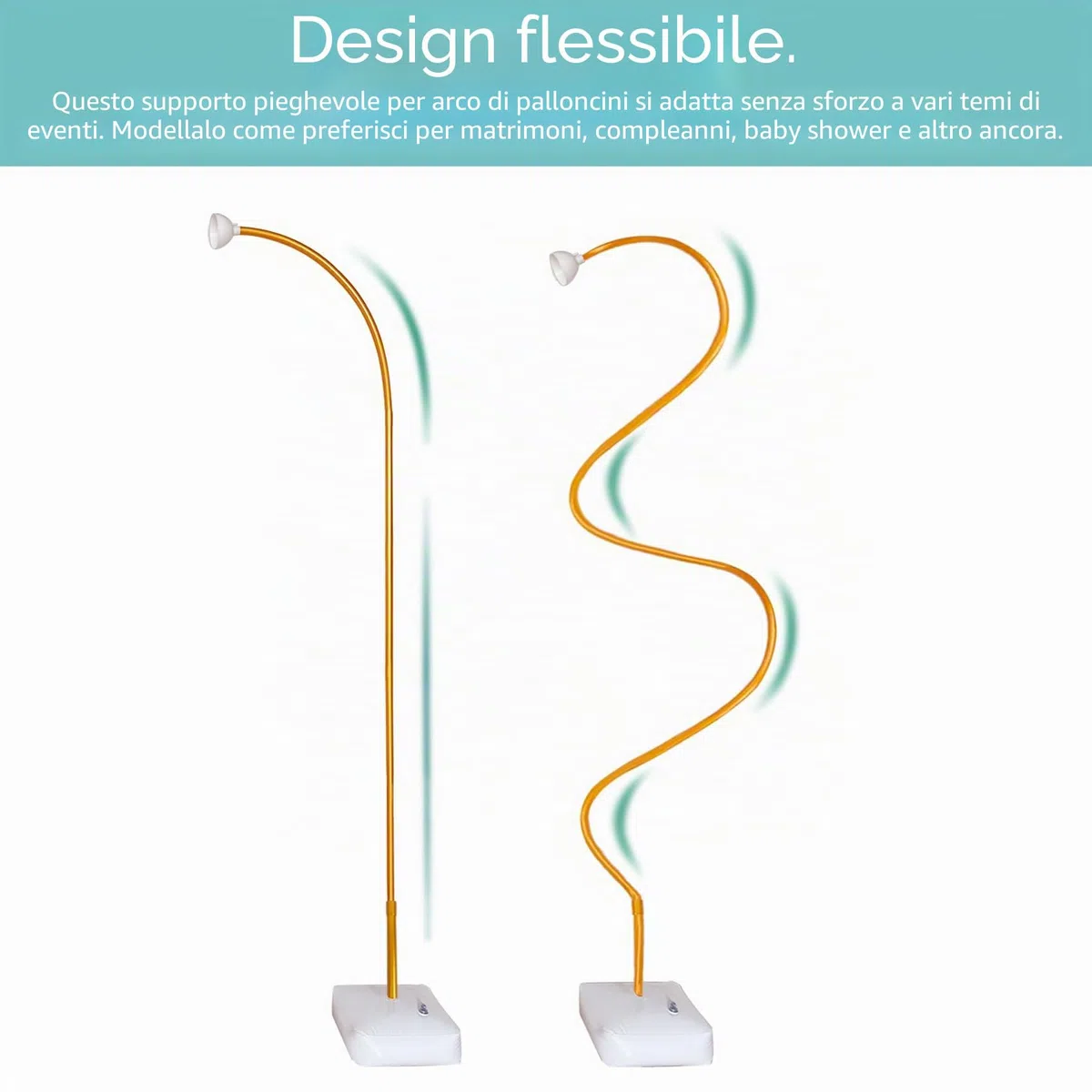 8,2 FT riutilizzabile arco per palloncini con struttura regolabile, per compleanno, matrimonio, festa (oro)