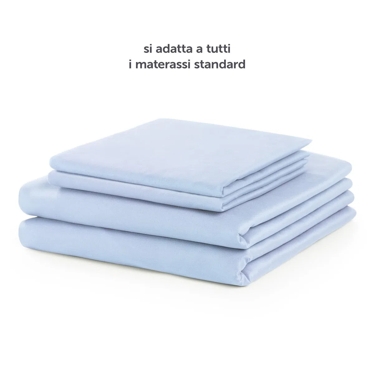 Blumtal Completo lenzuola matrimoniali 3pz - completo letto matrimoniale certificato OEKO-TEX - lenzuolo con angoli 180x200x30cm + lenzuolo 280x275cm + federa cuscino 50x80cm in microfibra - azzurro