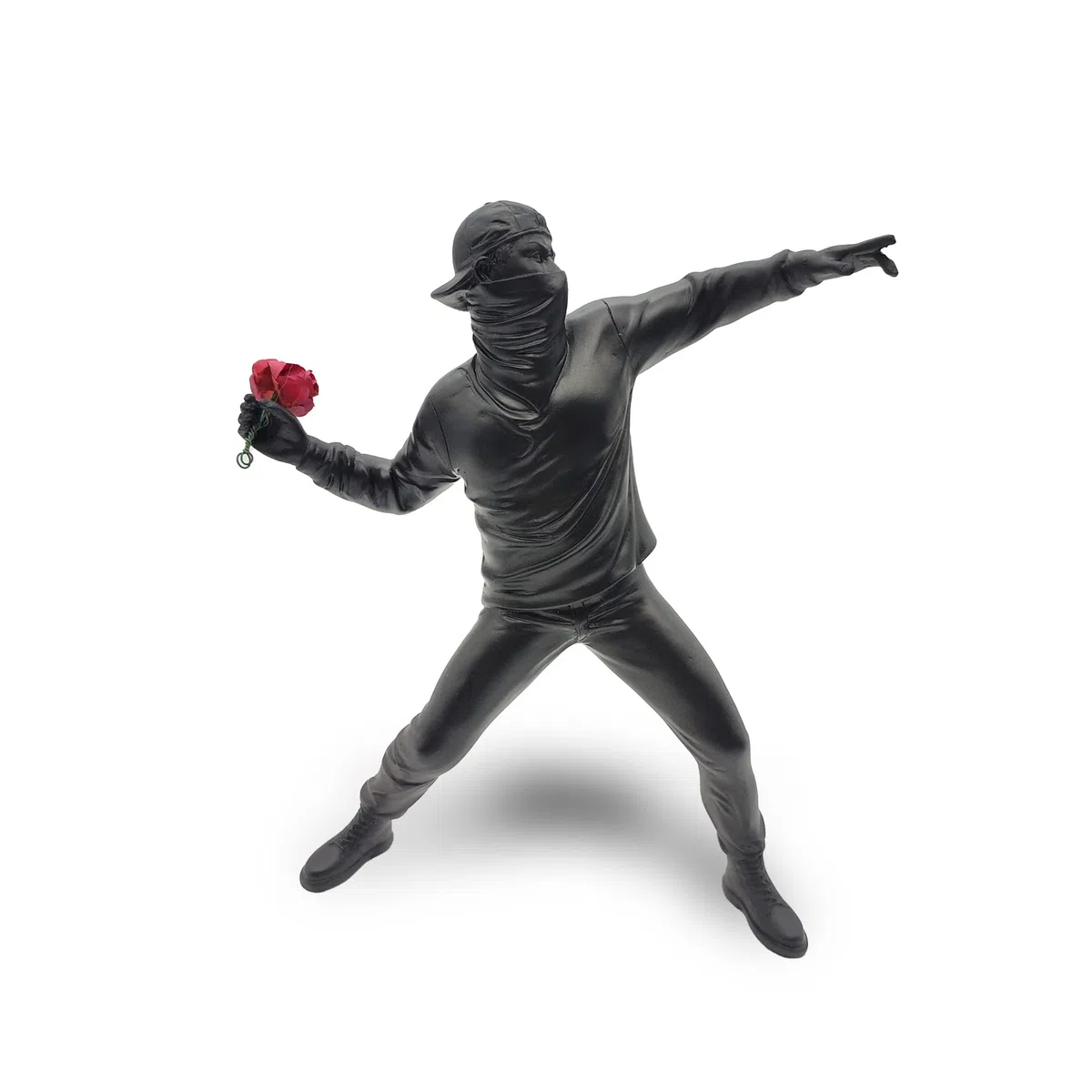 LAIX Banksy Scultura Rabbia Il Lanciatore di fiori, 21,5 cm, un'aggiunta esclusiva per Graffiti, Street Art, Urban Art e Pop Art collezionisti e appassionati