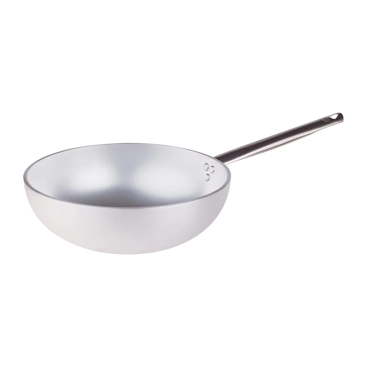 Pentole Agnelli ALMR1111WP32 Wok Radiante con Fondo Piano, Alluminio, 32 cm