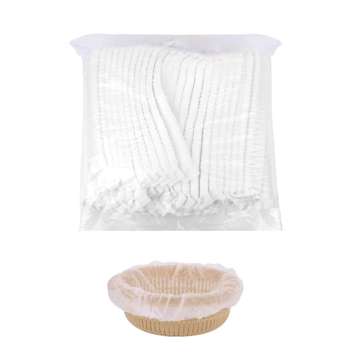 BOXOB 100pz Fodera in Tessuto per Cestino di Lievitazione del Pane, Copertura Usa e Getta Antiadesiva Lievitazione dell'Impasto Accessori per la Cottura del Pane a Lievito Madre