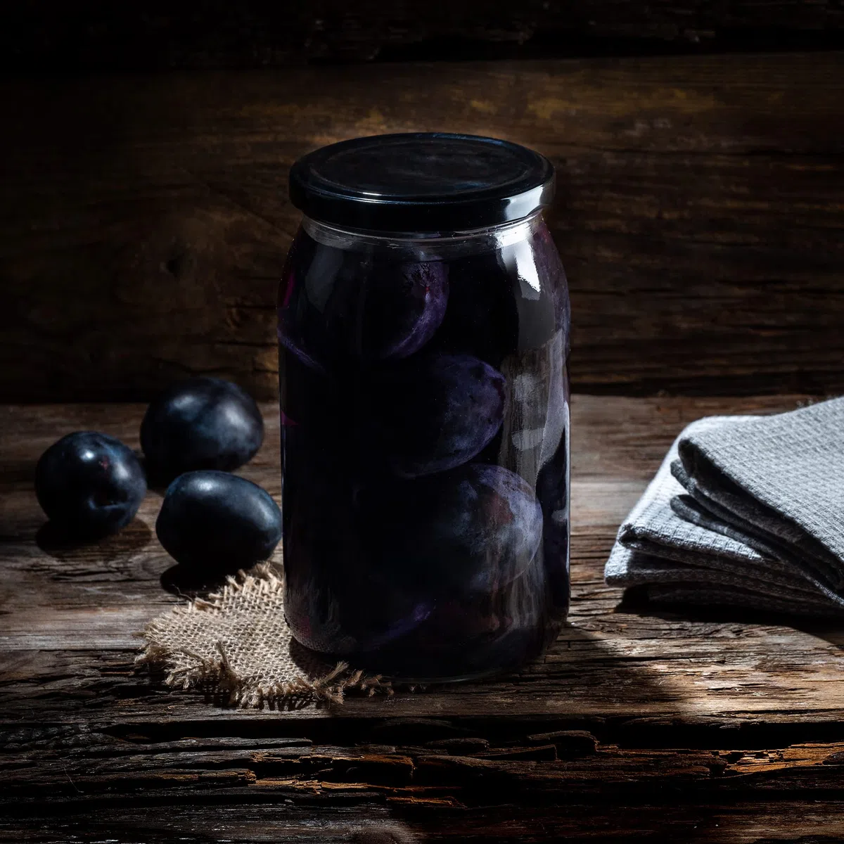 KADAX Set di 8 Grandi barattoli in Vetro 900ml Ø82 Nero Opaco – Tappo a Vite ermetico, per Conserve, sottaceti, Verdure lacto-fermentate e marmellate Fatte in casa