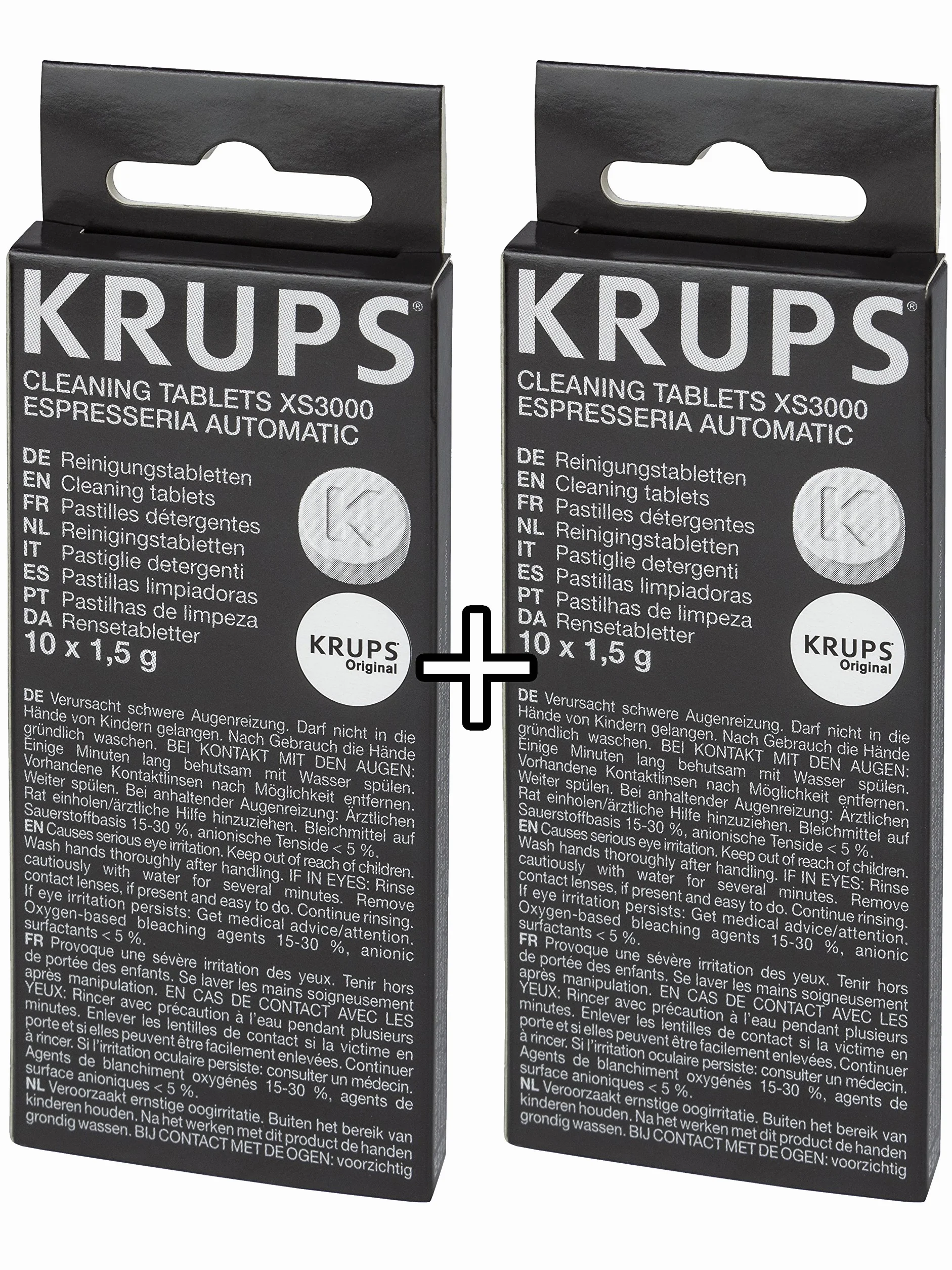 KRUPS - Pastiglie per la pulizia, XS3000, confezione da 2