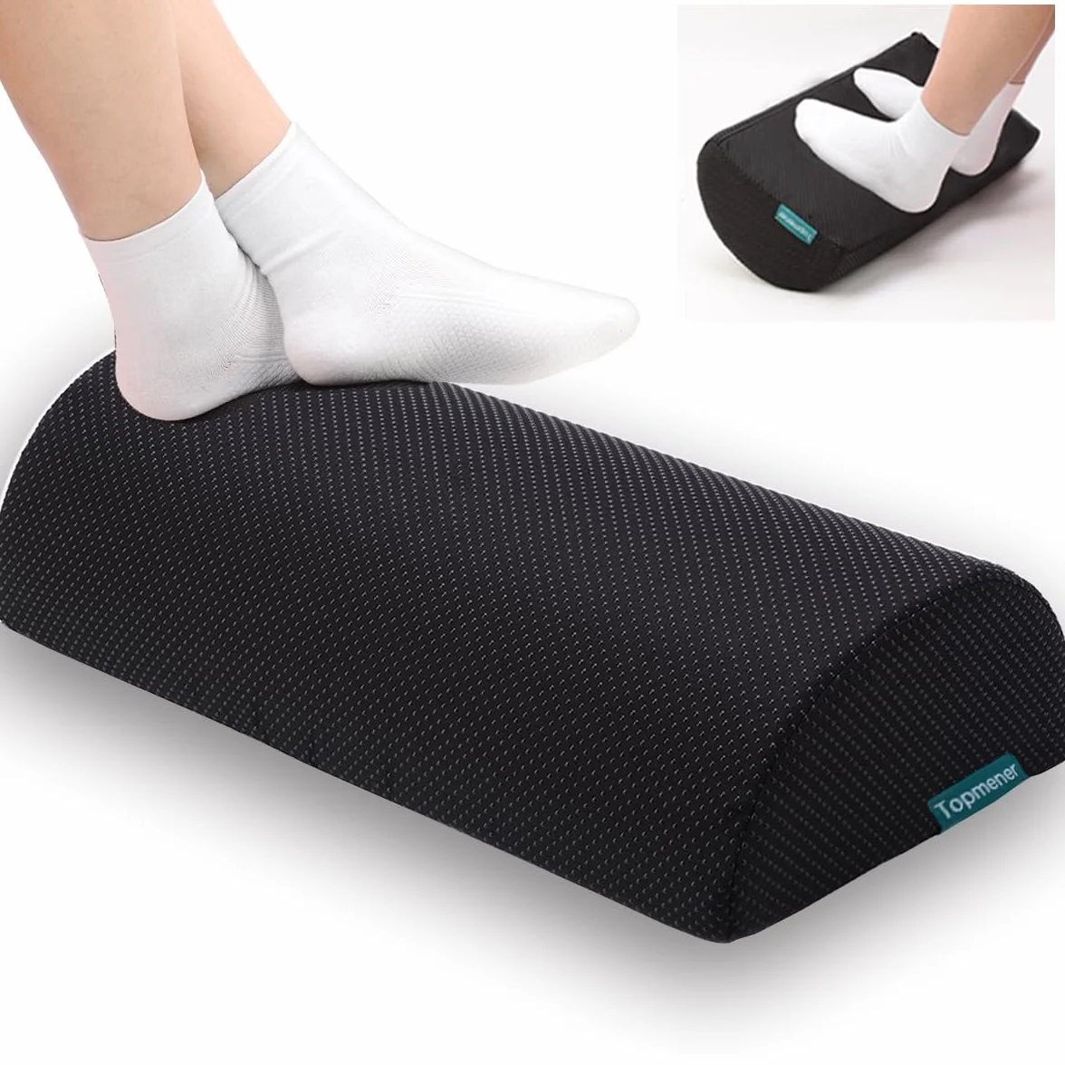 Poggiapiedi sotto la Scrivania, Cuscino Ergonomico per Poggiapiedi con Schiuma ad Alta Densità per Una Seduta Confortevole: Migliora la Postura, Il Fatica alle Gambe e Ginocchia