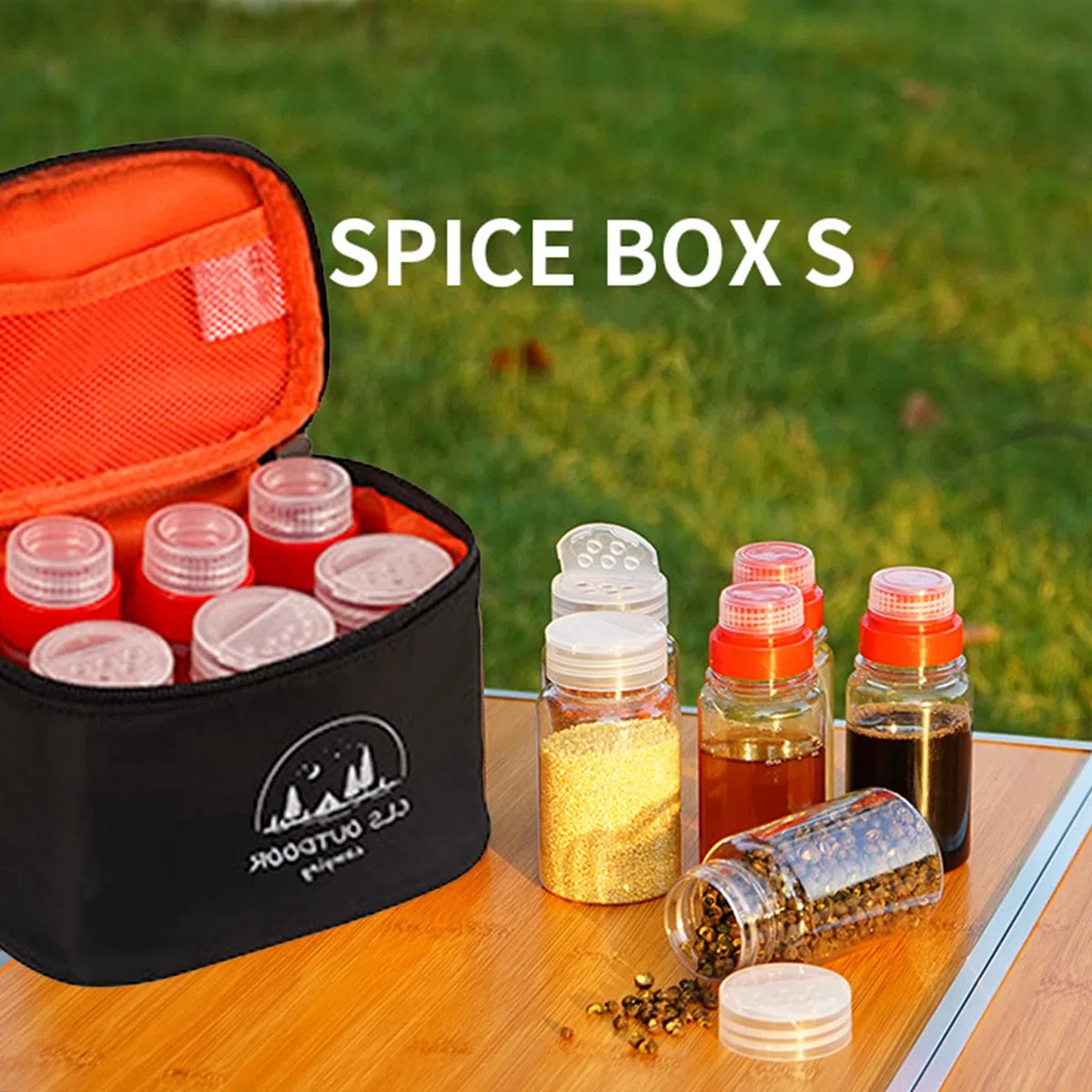 RoseFlower 6 pcs Portatile Bottiglia di Porta Condimento, Porta Sale Olio da Viaggioper Esterni Vaso di Spezie Condimento Trasparente e Bottiglia di aceto Contenitore per Picnic BBQ #Nero