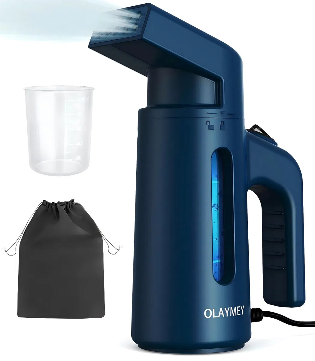 OLAYMEY Steamer - Piastra a vapore, 700 W, ferro da stiro a vapore, per vestiti, per lavori in ufficio e a casa