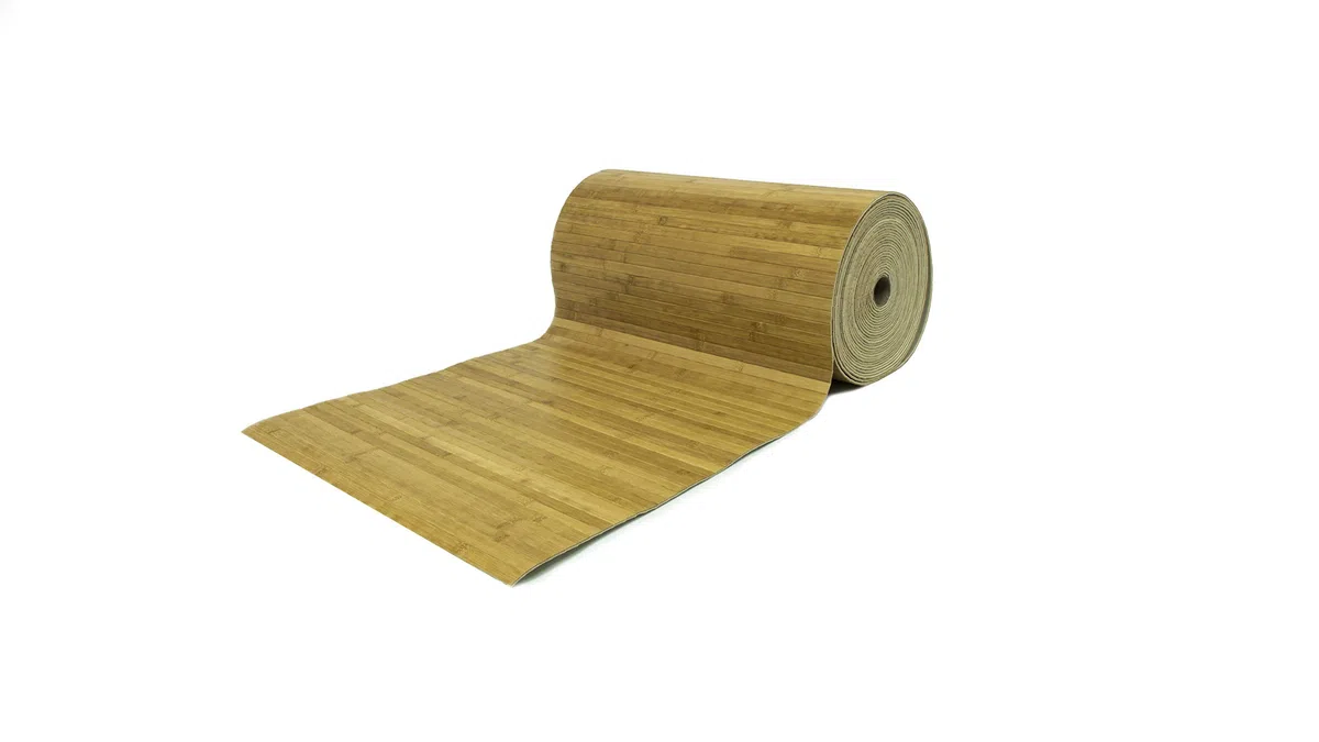 BIANCHERIAWEB Tappeto Bamboo Passatoia Antiscivolo in Tinta Unita Colore Naturale 50x280 Naturale