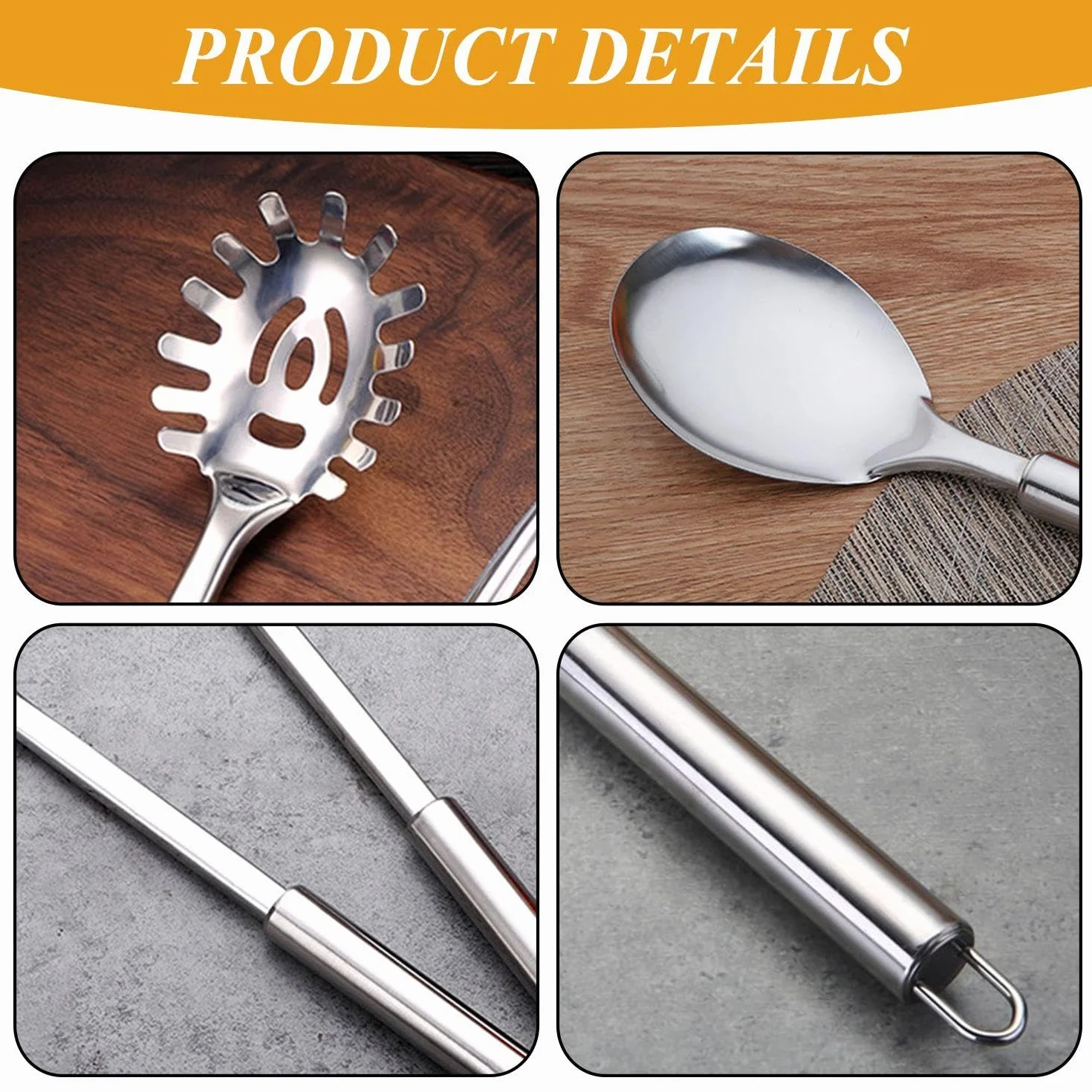 1 Cucchiaio Per Pasta E 1 Cucchiaio Per Riso, Stoviglie In Acciaio Inossidabile, Utensili Da Cucina, Forniture Da Cucina, Stoviglie Per La Casa