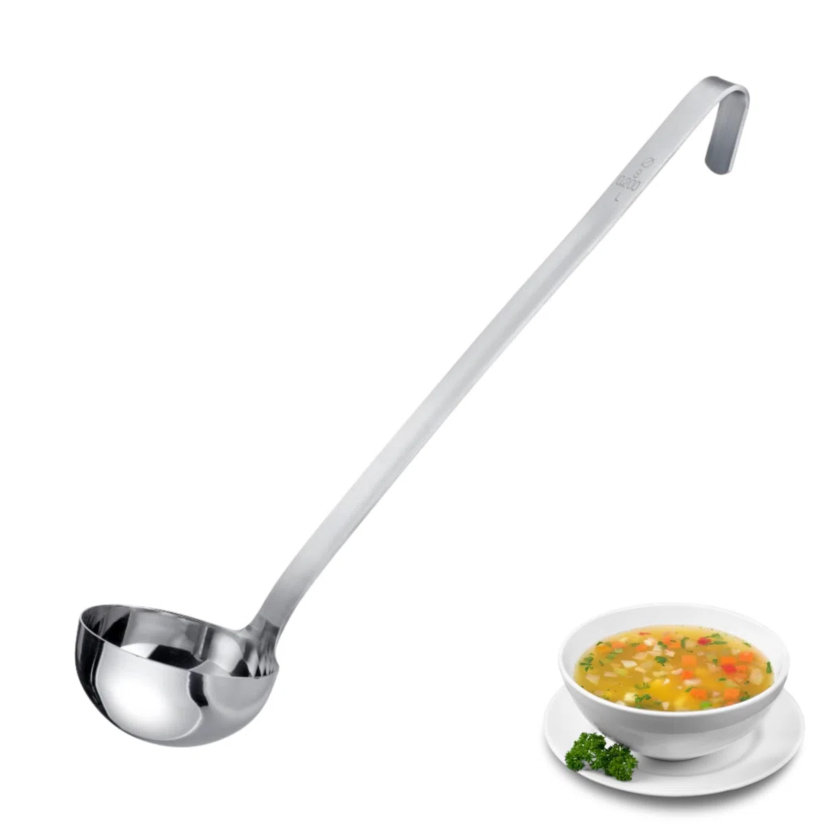 Westmark Mestolo Pro – piccolo in acciaio inossidabile per la cucina professionale – Mestolo per salse, condimenti, ecc. – Argento, Ø 9 cm, 200 ml