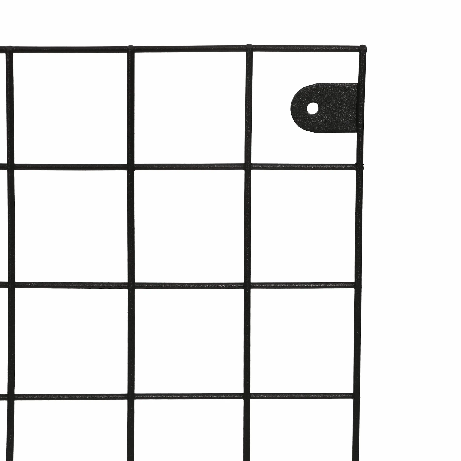 [en.casa] Grigila da Parete 75 x 55 cm Rete Portafoto Bacheca per Appunti Pannello a Rete in Metallo - Nero