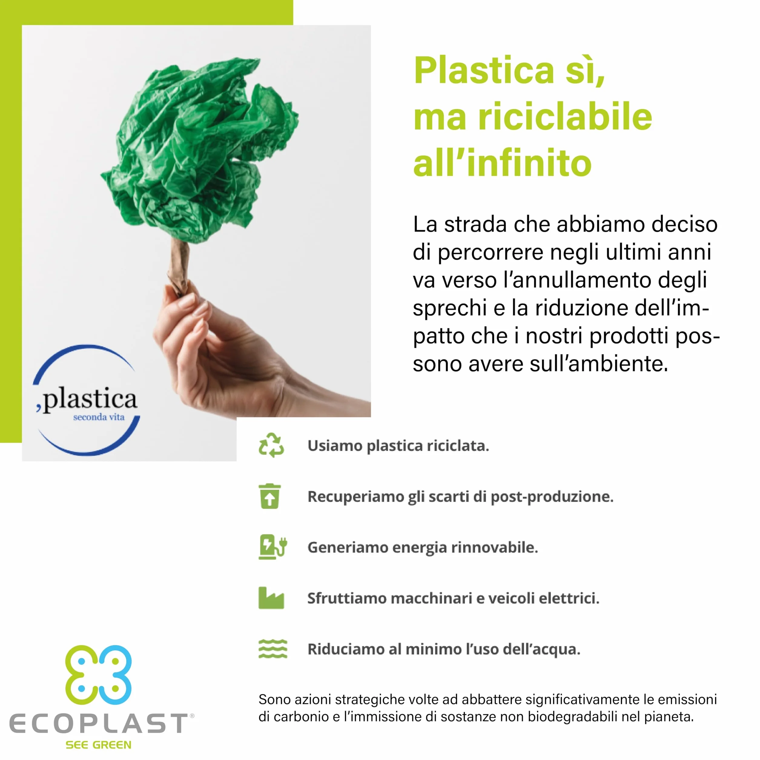 Ecoplast | Insalatiera in Plastica Costolata 12 Lt, Ciotola Cucina Bianca, ø42, Made in Italy