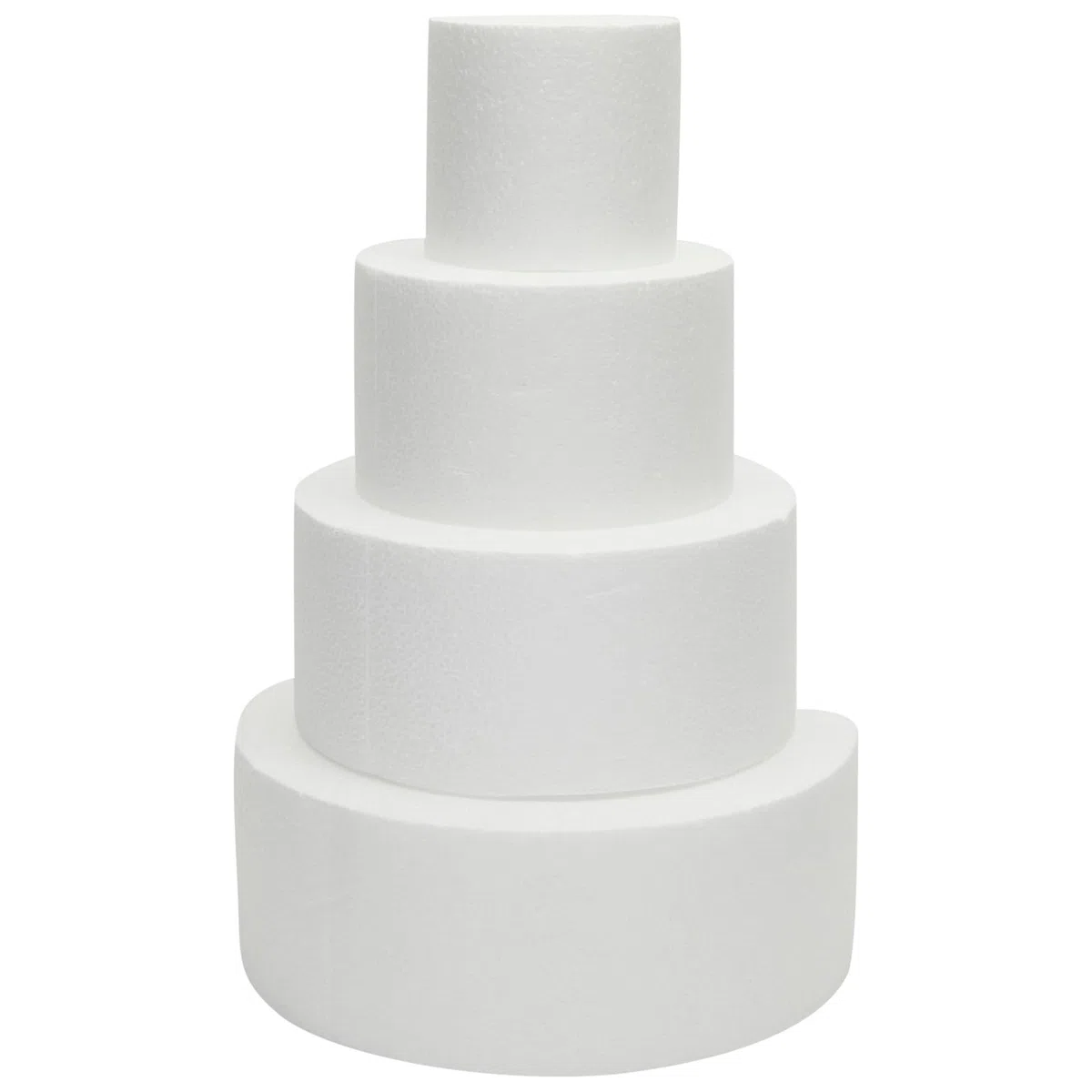 Ciuccio in schiuma per decorazioni e matrimoni, 4 ripiani da 10,2 cm, 15,2 cm, 20,3 cm, 25,4 cm