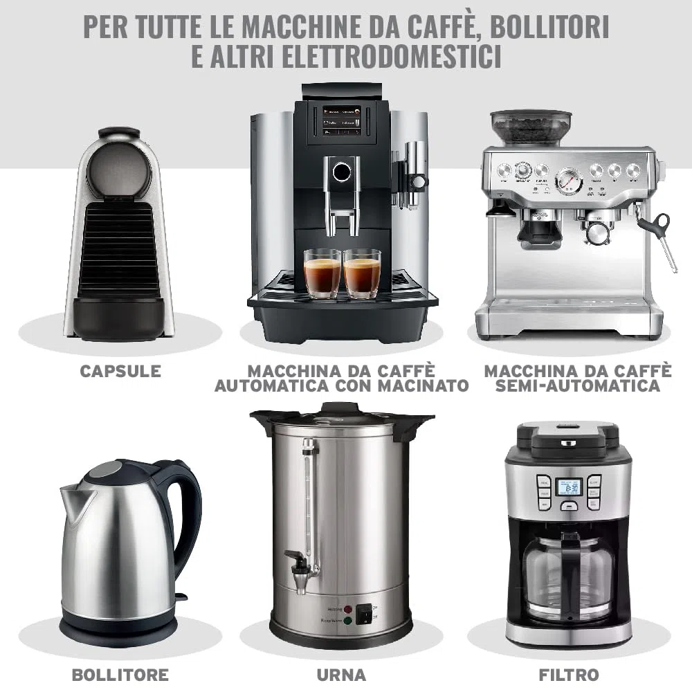 Caffenu | Decalcificante liquido per macchine da caffè 400 ml Eco | Decalcificante liquido per kit da barista | universale compatibile con Nespresso, Delonghi, Lavazza | 4 dosi