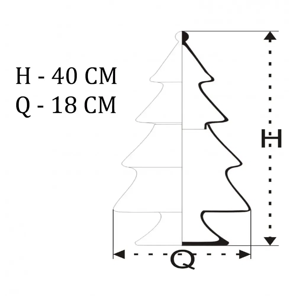 Albero di Natale in vetro decorato AzaliaDesign H-40 cm da riempire e decorare da soli - Barattolo in vetro per dolci, albero decorativo DIY, decorazione natalizia festiva per la casa