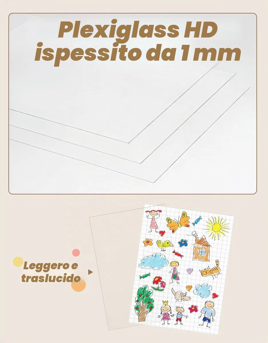 Disegni Bambini Cornice A4, con Orizzontale o Verticale, Frontale Cornice Portafoto Artistica Apribile, Artistiche Cornici per Disegno Bambini, Bianco, A4, 1 Pezzi