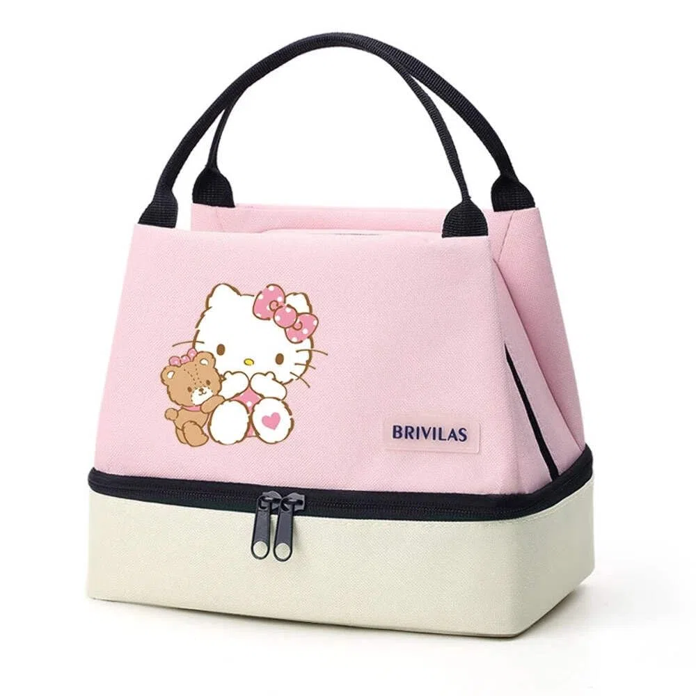 Hello Kitty - Borsa termica per il pranzo, portatile, pieghevole, isolata, per ufficio, scuola, picnic B