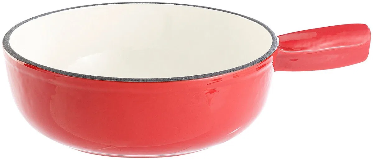 Rosenstein & Söhne fondue pot: Pentola per fonduta di formaggio in ghisa, 24 cm (pentola per fonduta di formaggio a induzione, adatta all'induzione, set)