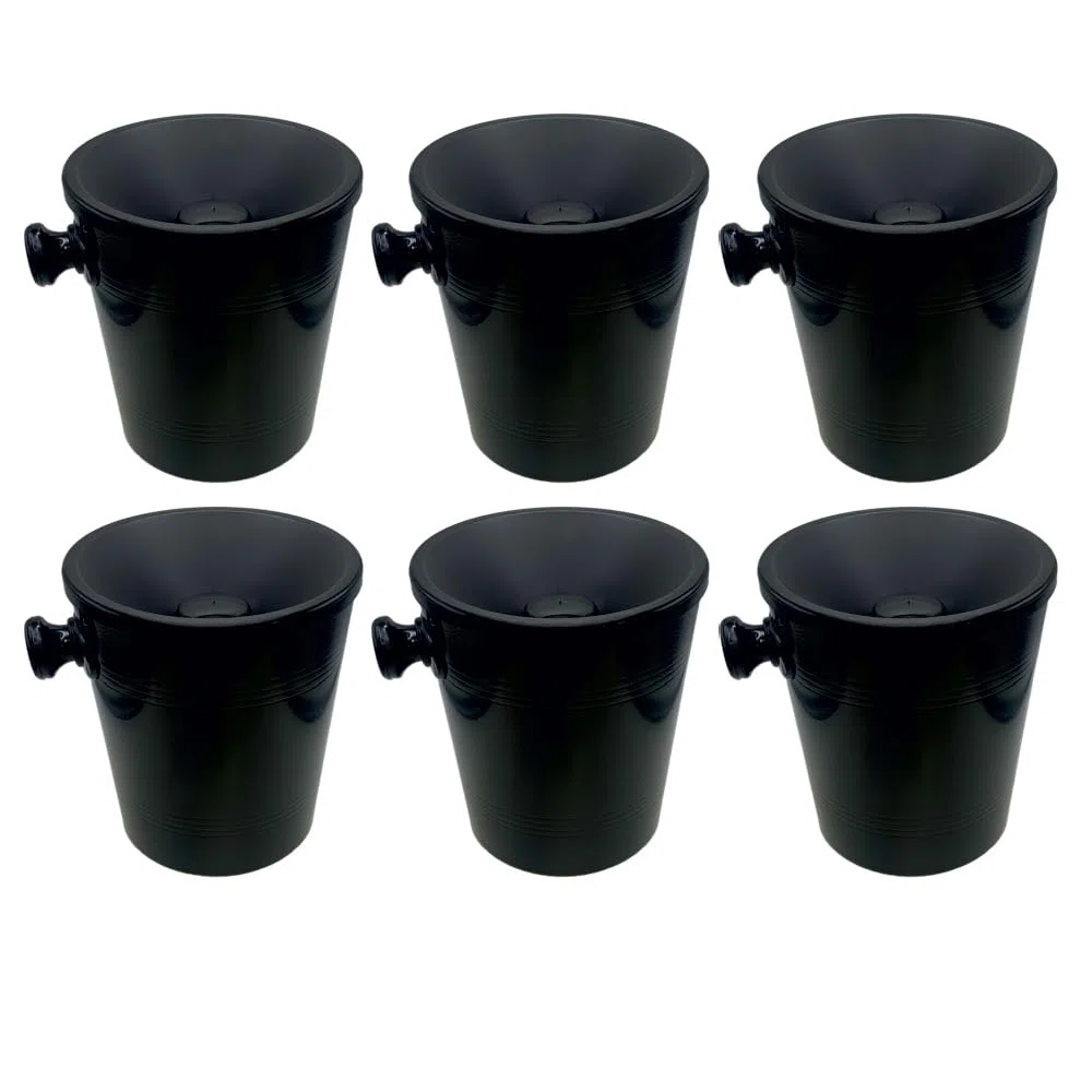 Ferrari Group Nuova Sputavino Sputacchiera in plastica Nero 1,2 lt. degustazione Vino (6 pz)