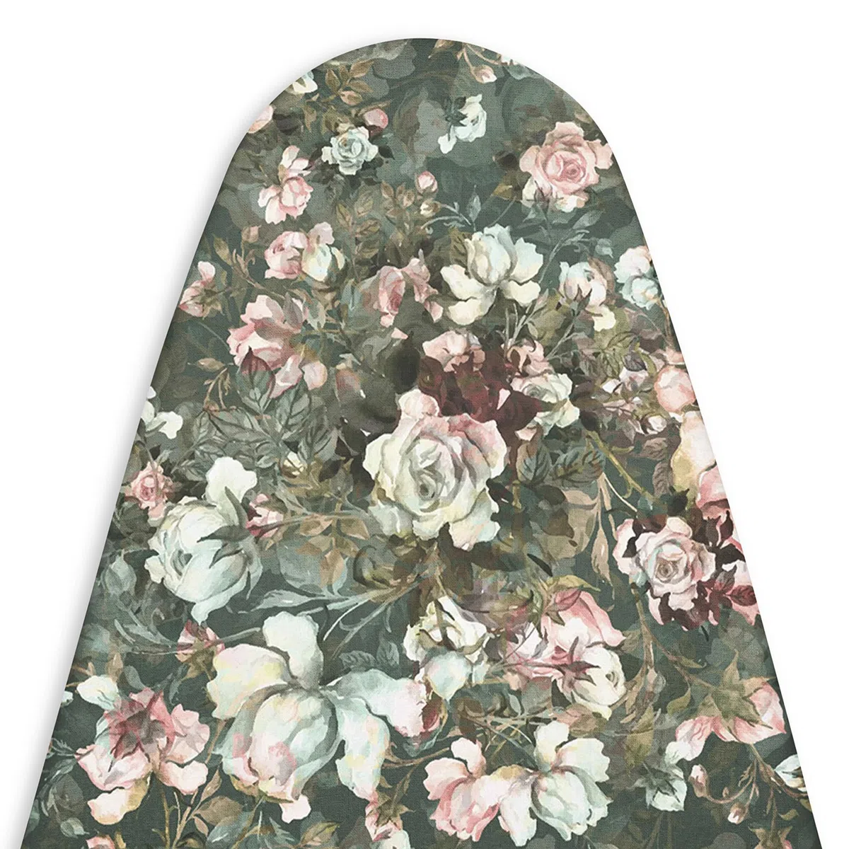 Encasa XO Ironing Board Cover 'Luxury Line' con imbottitura extra spessa (si adatta standard Large schede di 125x39 cm) Rose verdi - Sostituzione per la casa e l'hotel