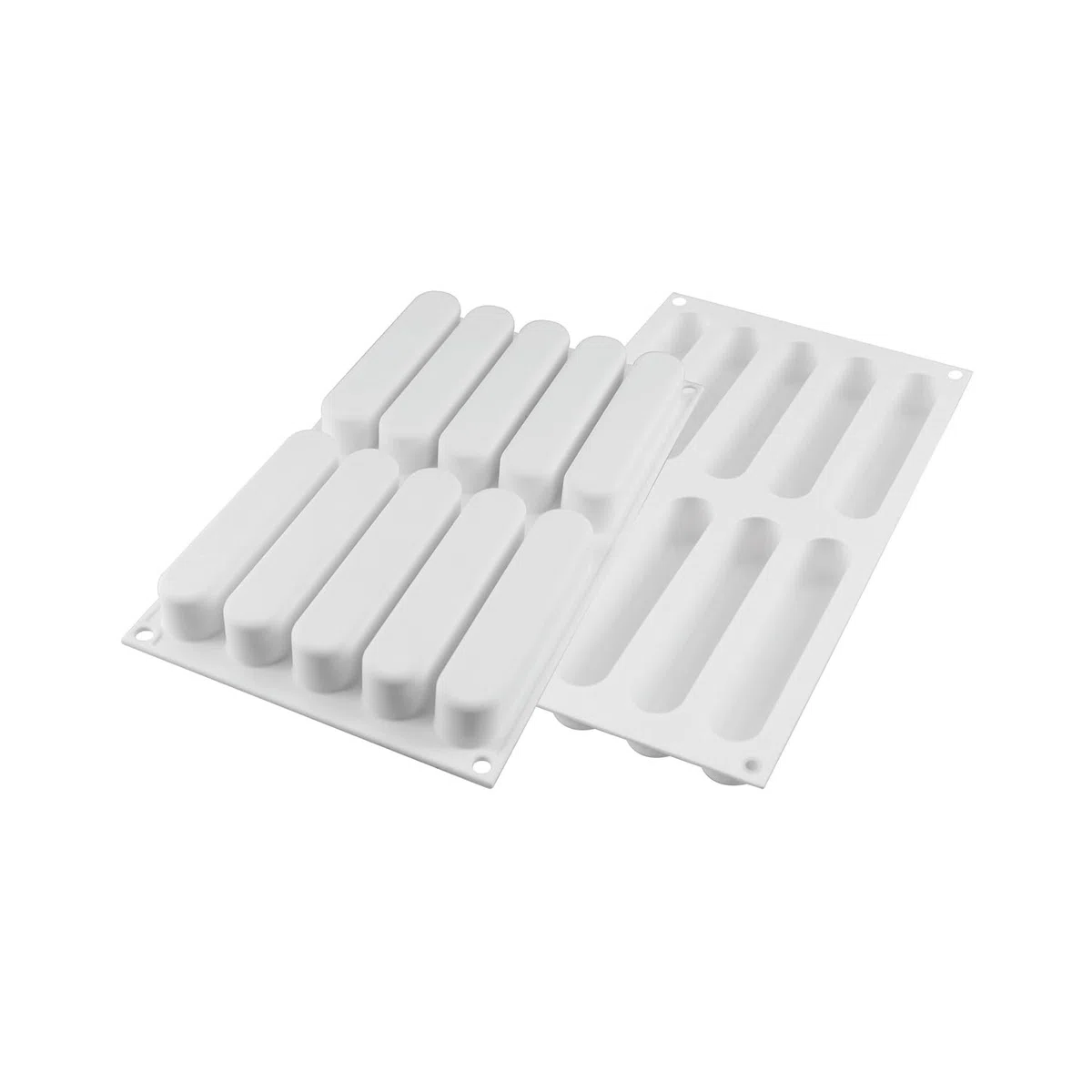 Silikomart Fashion Eclair - Stampo in Silicone 130X25 H 25 MM + 10 VASSOI + Cutter