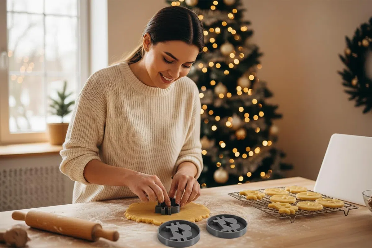 Set di 3 formine per biscotti Bitcoin, con logo Bitcoin, per alimenti, made in Germany, regalo cripto