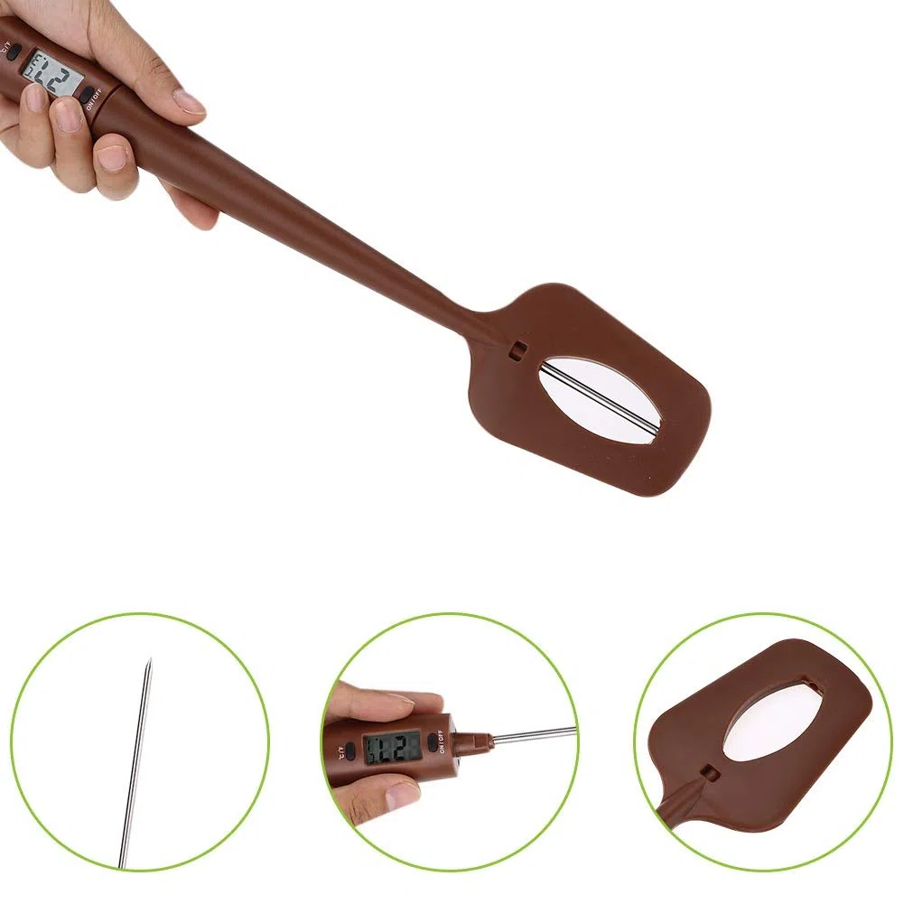 MAGT Termometro per Cioccolato, Termometro Digitale in Silicone Termometro da Forno con Display per Creme Sciroppi Salsa