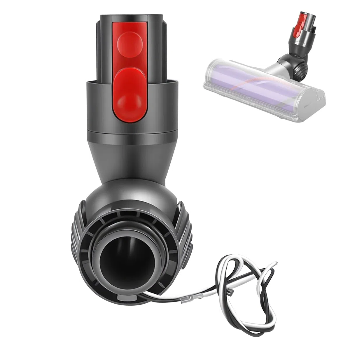 50W Testina Spazzola a Guida Diretta per Dyson V8 SV10 V10 SV12 Aspirapolvere, Pezzo di Ricambio per Accessori Aspirapolvere a Guida Diretta