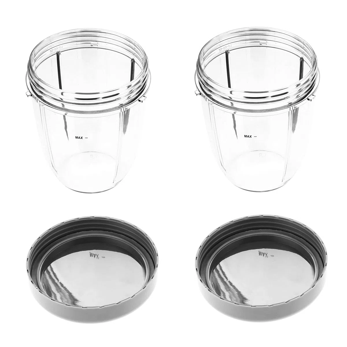 Set di 2 Tazze da 18 Once con Coperchio di Ricambio per frullatore Nutribullet 600 W/900 W