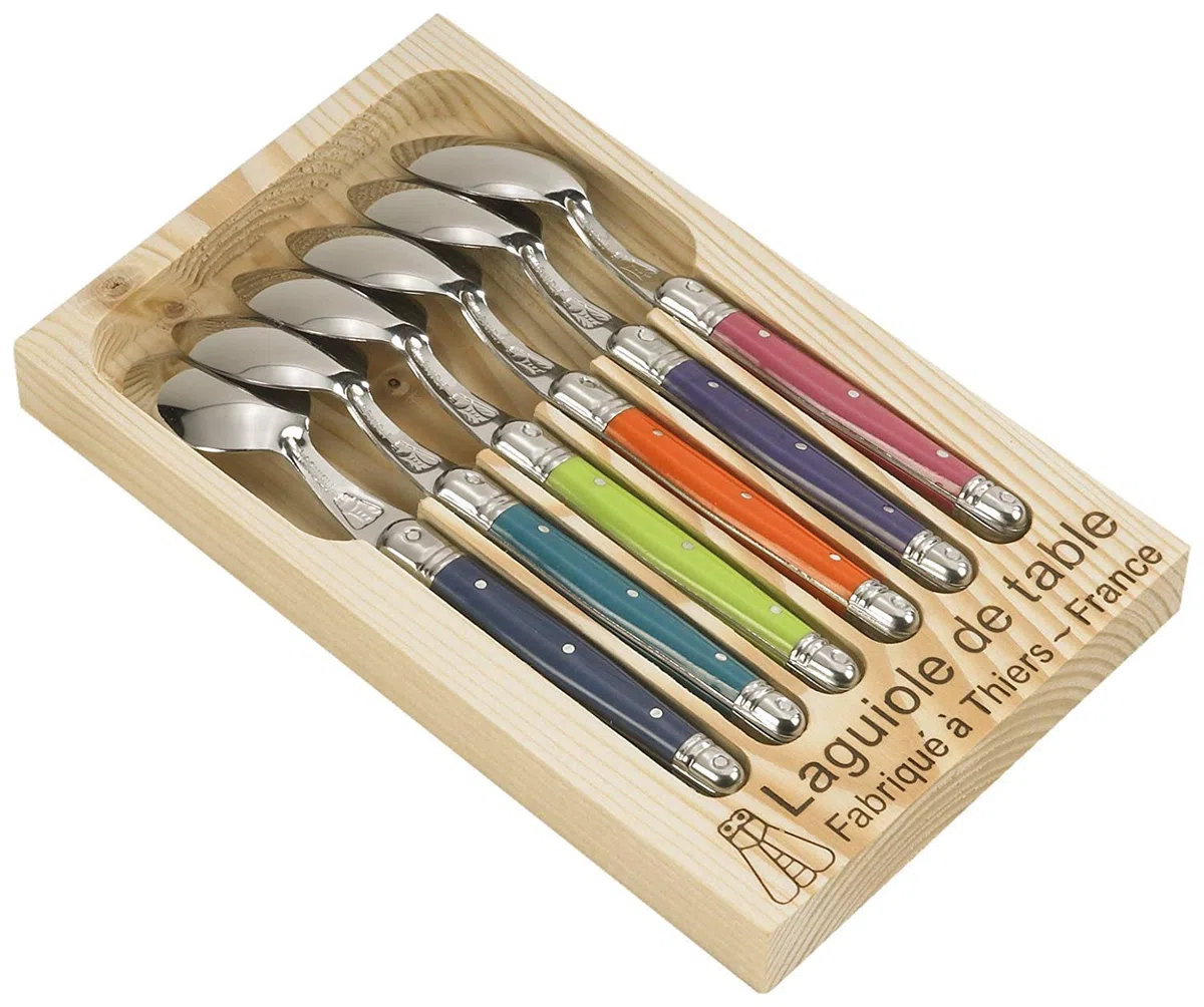 Laguiole Jean Dubost 97/13154 Londra - cucchiaini da tè (6 unità), Colori Assortiti