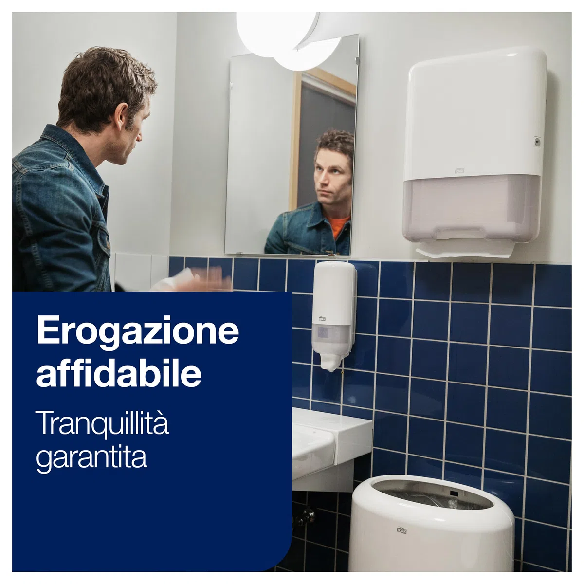 Tork 290190 Asciugamani a piegatura singola e dissolvimento rapido Advanced, compatibili con sistema H3, 2 veli, 1 conf. 15 pacchetti x 250 asciugamani, bianco