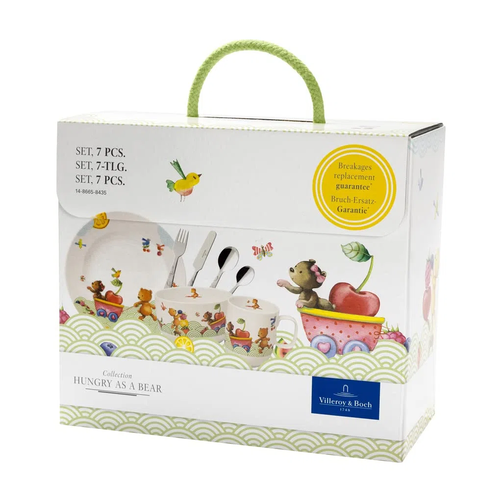 VILLEROY & BOCH Happy as a Bear Set 7 Pezzi Tavola Bimbo Porcellana
