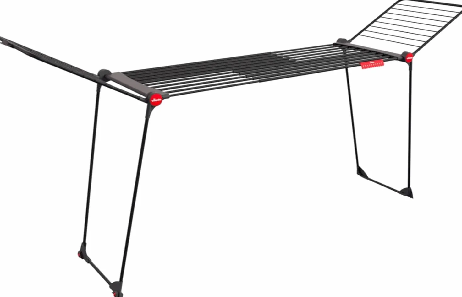 Vileda Stendibiancheria Infinity Flex Ultimate, Pieghevole, Nero, Griglia Telescopica Estensibile