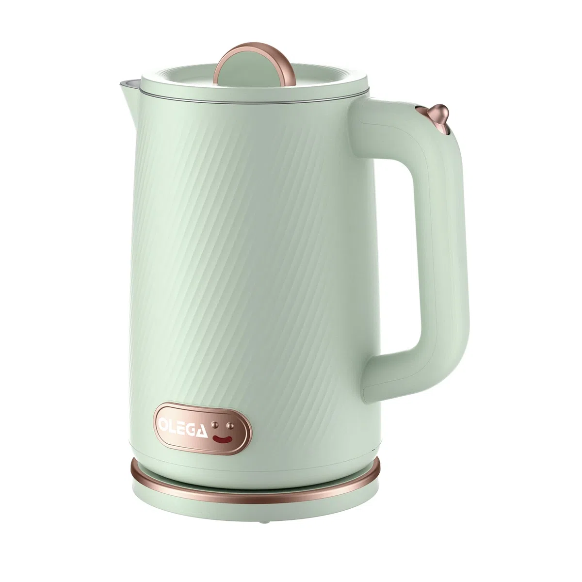 OLEGA Bollitore elettrico per acqua, bollitore per acqua calda a ebollizione rapida da 1800W, bollitore per acqua calda portatile da 1,8 litri Bollitore elettrico per tè Teiera (Verde)