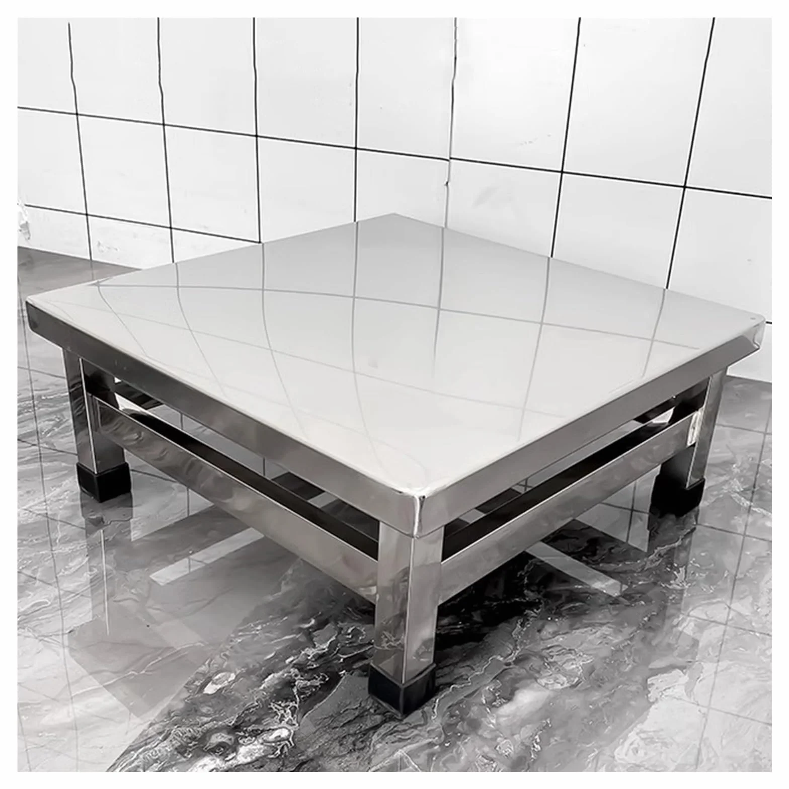 Base rialzata in acciaio HeavyDu, per vasi da fiori, 30 x 30 x 20 cm, ideale per esposizione di magazzini domestici