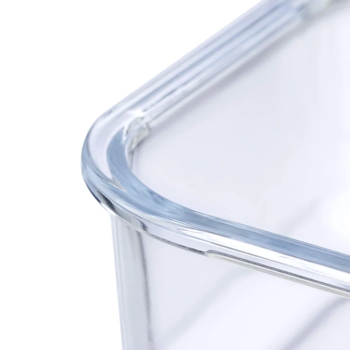 Westmark Contenitore salva-freschezza in vetro, Due sezioni, Tappo ermetico, Capacità: 1380 ml, Adatto per microonde, freezer e forno, Senza BPA, Vetro/Plastica/Silicone, Trasparente/Rosso, 234522E1