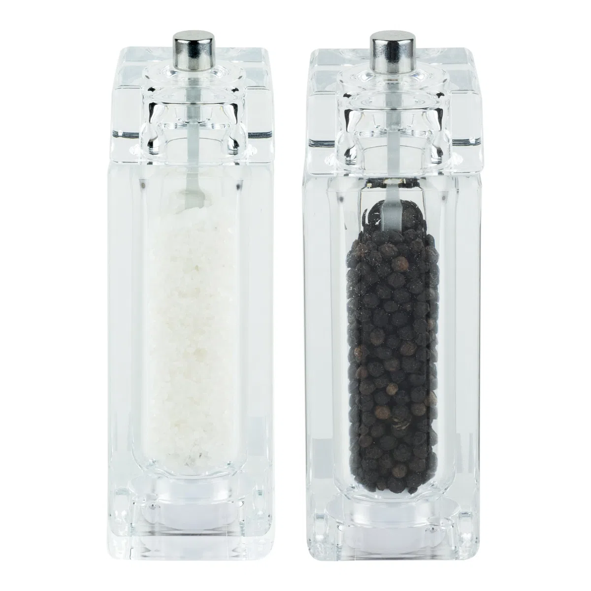 Grunwerg Gmill Set macina sale e pepe in acrilico da 14,5 cm, con macina regolabile in ceramica